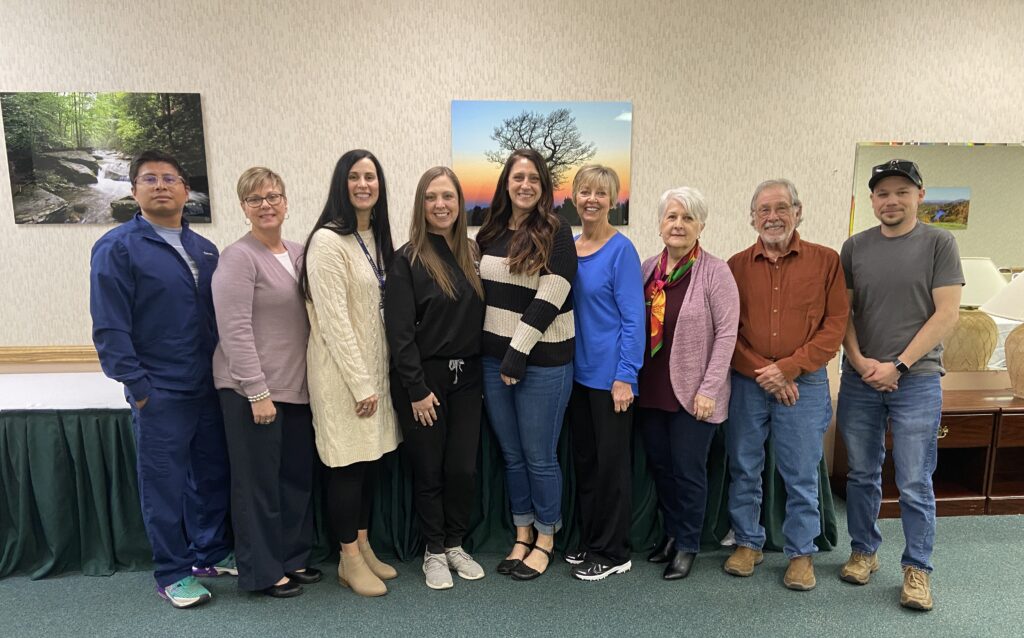 2025 ACCF board from left: Gerson Cuevas, Lisa Bottomley, April Maines, Meghan Norris, Rachel Arnold, Susie Gambill, Kay Choplin, John Porta, Chris Johnson