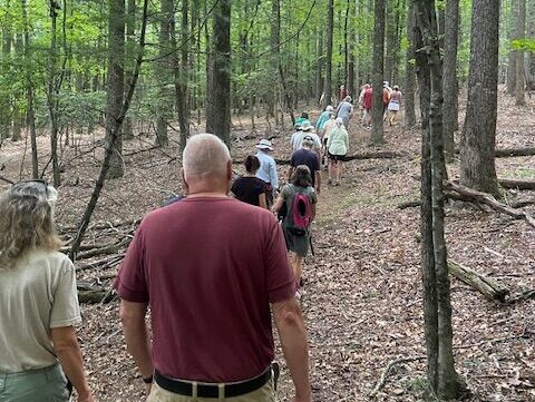 Celebrating the trail reopening with an inaugural hike
