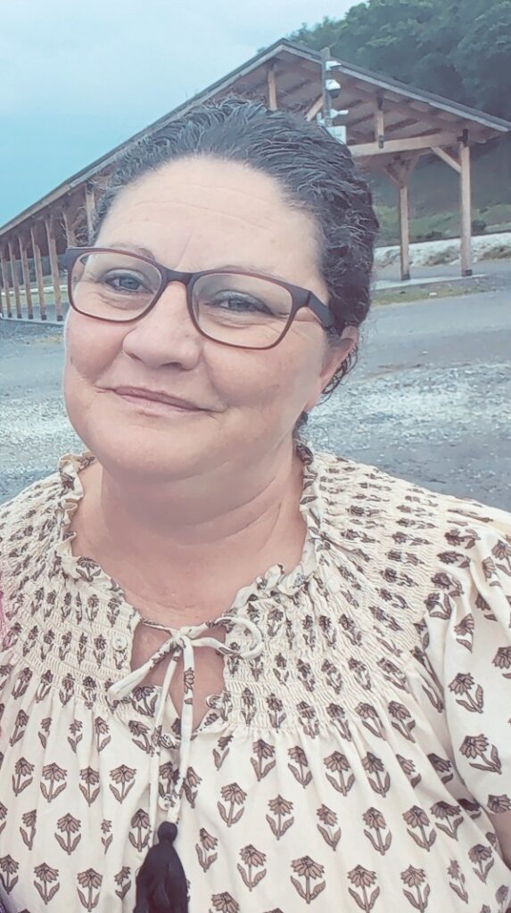 A woman taking a selfie
