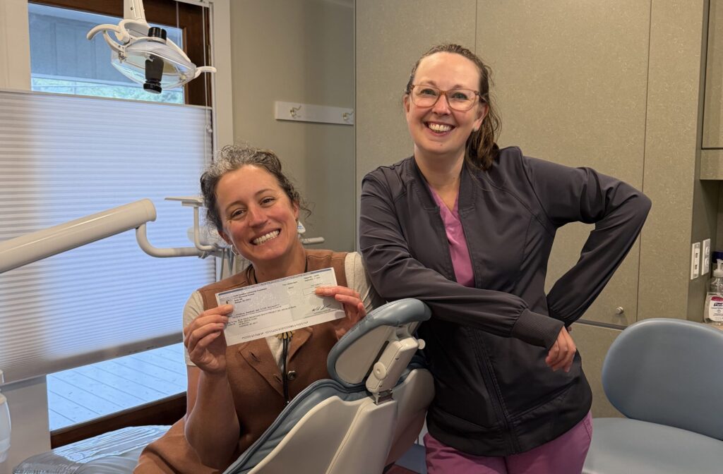 Kristen Gentry (R) and Michele Coward (L) with Blue Ridge Free Dental Clinic